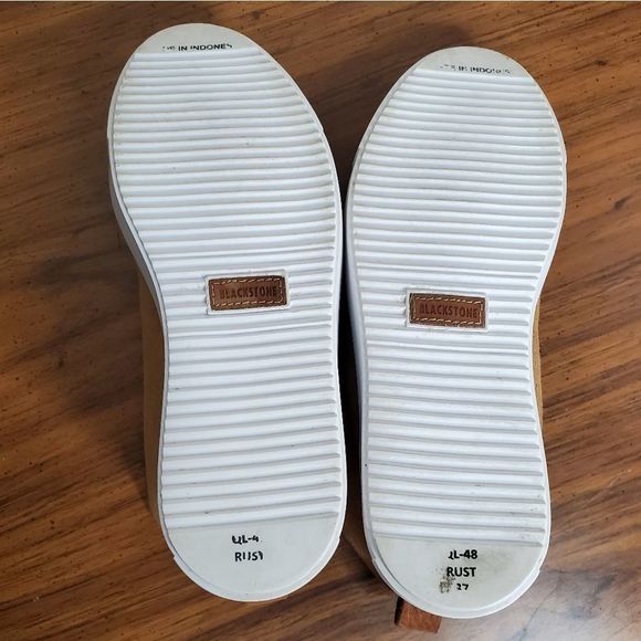 Blackstone QL48 Genuine Shearling Lined High Top Sneaker EU 37 US 7 Rust Brown - Picture 8 of 12